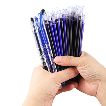 0,5 мм Сине-черные чернила Гелевая ручка Со Стираемым стержнем для заправки Стираемая ручка Моющаяся ручка Школьные Канцелярские принадлежности Гелевые чернила Ручка 2 + 40 шт. /компл.