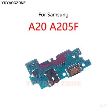 10 шт./лот для Samsung Galaxy A20 A205F USB-док-станция для зарядки, разъем для порта, гибкий кабель, модуль платы для зарядки