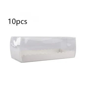 10 шт. Упаковочных коробок Swiss Roll Прозрачная коробка для торта Пластиковые Прозрачные Прямоугольные коробки для выпечки тортов Прозрачные Длинные коробки для десертов для пекаря