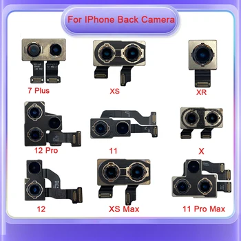 100% Оригинальная Задняя Камера Для iPhone 6S 7 8 Plus Задняя Камера Задний Основной объектив Гибкий Кабель Камера Для Iphone X XR XS MAX 11 12 PRO