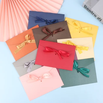 10ШТ Ретро Многоцветный бумажный конверт для галстука на Крафт-бумаге Конверт для приглашения на свадьбу Подарочный конверт Сумка для поздравительных открыток