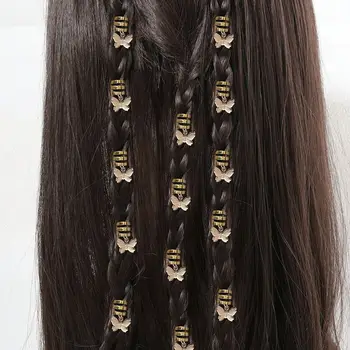 15шт Кольцо для волос с бабочкой Boho Y2K, Бусины для дредов, кольца для кос, зажимы, аксессуары для плетения Дредов, аксессуары для волос