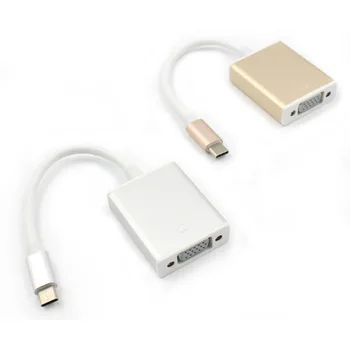 1шт USB 3.1 Type C от мужчины к VGA женщине 2K 1080P HDTV Дисплей Адаптер для монитора Конвертер Соединительный кабель для Mac Macbook
