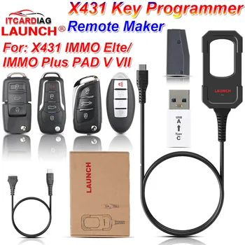 2023 Запуск X431 Key Programmer Remote Maker с 4ШТ Универсальным Дистанционным Ключом 1ШТ Суперчип для X431 IMMO Elte / IMMO Plus PAD V VII