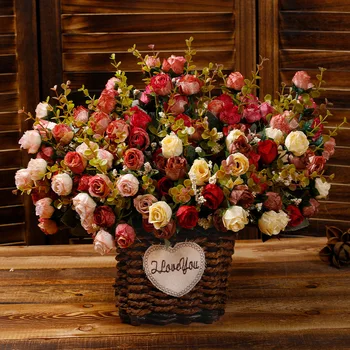 2023 Свадебное украшение Цветок Центральный Цветок Искусственные Шелковые розы
