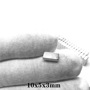 20шт 10x5x3 мм Кубовидные Блочные Магниты 10 мм X 5 мм Неодимовый магнитный лист 10x5x3 мм Постоянный Сильный Магнит NdFeB 10*5*3 мм