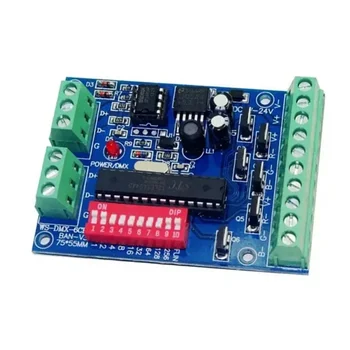 6-Канальный контроллер RGB LED DMX512, декодер для узла сброса модуля прокладки DC5V ~ 24V WS-DMX-6CH-BAN-V3