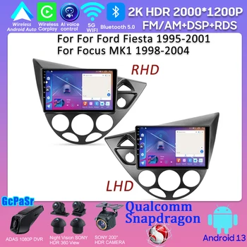 Android-радио Qualcomm Snapdragon Для Ford Fiesta 1995-2001 Для Focus MK1 1998-2004 Android Auto Carplay 8 Core Без 2din DVD DSP