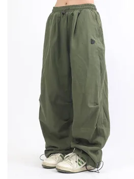 Y2K Женская уличная одежда Технологичная одежда Винтажные Корейские брюки-карго оверсайз с парашютом Мужские Спортивные брюки Широкие брюки для бега трусцой Одежда