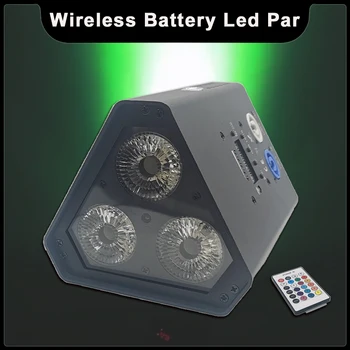 YUER 3X18 Вт Беспроводной Аккумулятор Led Par RGBWA-UV 6В1 Светодиодный Светильник Для мытья Посуды С управлением Мобильным приложением DMX512 DJ Disco Party Stage Effect Lamp