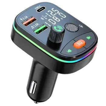 Автомобильный Bluetooth 5,0 FM-Передатчик QC 3,0 Более Мощный Микрофон Hi-Fi Басовый Звук Радио Музыкальный Адаптер Зарядное Устройство QC3.0 И Smart Dual