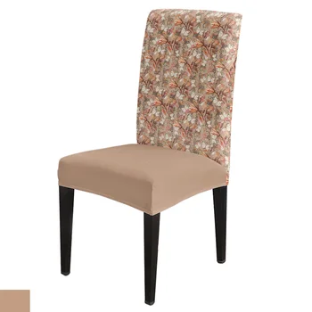 Античный эластичный чехол для стула с цветочным листом и бабочкой, чехлы для кухонных обеденных стульев, чехлы для банкетных гостиничных эластичных сидений