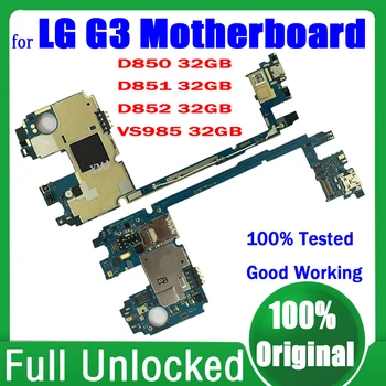 Бесплатная Доставка Материнская Плата Для LG G3 D850 D851 D852 VS985 Материнская Плата Оригинальная Заводская Разблокировка 100% Протестированная Логическая Плата 32GB Plate