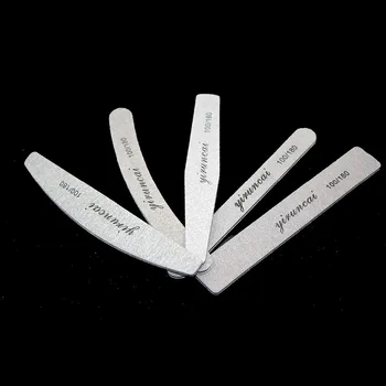 Бесплатная доставка Серая пилочка для ногтей, наждачная бумага для полировки, 5 форм, Буферные инструменты для маникюра 100/180