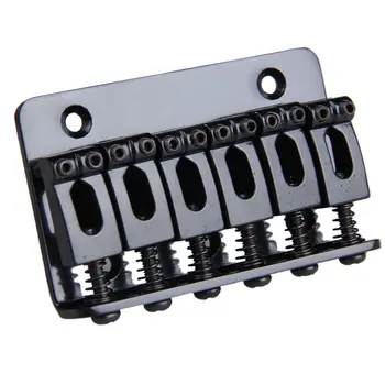 Бридж для электрогитары с 6 седлами Hardtail Bridge с максимальной нагрузкой 65 мм (черный)
