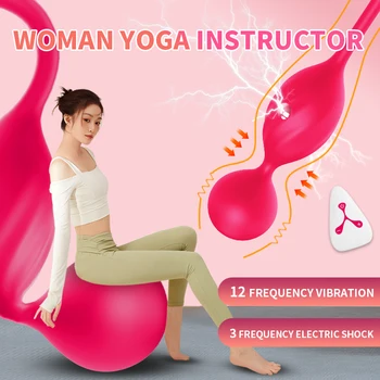 Вагинальный шарик для электрошока Кегеля, вибратор для стимуляции женского клитора, секс-игрушка, тренировка женской мастурбации, секс-игрушки для женщин