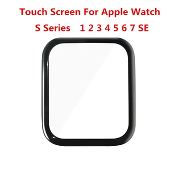 Внешний Экран Для Apple Watch Серии 7 S7 S1 S2 S3 SE S4 S5 S6 Передняя Сенсорная Панель ЖК-дисплей Внешний Стеклянный Объектив Ремонт Замена Деталей
