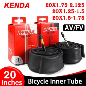Внутренняя трубка велосипеда KENDA 20 дюймов 20x1.25/1.5 20x1.5/1.75 20x1.75/2.125 AV/FV Бутилкаучук MTB Дорожный Велосипед Шины Запчасти для велосипедов
