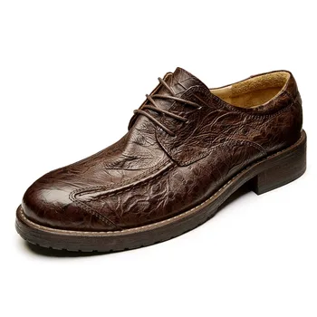 Высококачественная обувь из натуральной кожи, мужская дизайнерская обувь, осень-зима, Деловая мужская обувь из воловьей кожи на шнуровке, Осенние мужские модельные туфли