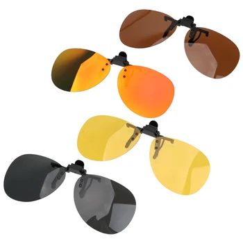 Для Мужчин И женщин, очки водителя, поляризованные солнцезащитные очки, линзы ночного видения для вождения автомобиля, солнцезащитные очки с защитой от UVA, UVB, клипсы на солнцезащитных очках