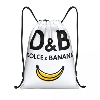 Изготовленная на заказ сумка Dolce Banana на шнурке для тренировок, рюкзаков для йоги, мужчин и женщин, спортивной сумки для спортзала