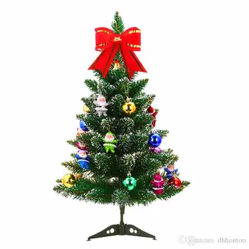 искусственные рождественские елки 60 см/23,6 дюйма, рождественский елочный стол с 6 упаковками, украшение для дома и офиса