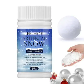 Искусственный снежный порошок, зимний быстрорастворимый искусственный снежный порошок для игр взрослых и детей, играющих в игрушки, Быстрорастворимый снег для лепки снеговиков