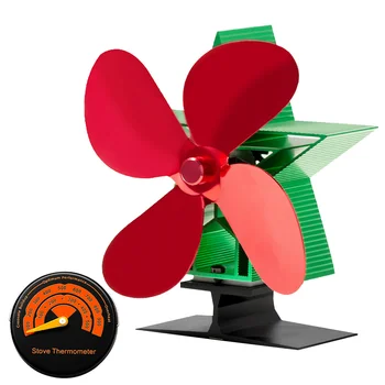 Каминный вентилятор Рождественская воздушная печь 4/5-leafs, экологически чистый бесшумный вентилятор, эффективное распределение тепла в домашних хозяйствах