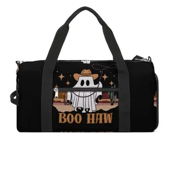 Классическая футболка с изображением западного Хэллоуина Boo Haw, спортивные сумки, дорожная спортивная сумка, аксессуары для спортзала, сумки, пара оксфордских сумок для фитнеса