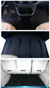 Лучшее качество! Специальные автомобильные коврики на заказ + коврик в багажник для Mercedes Benz EQV 2023-2020, водонепроницаемые ковры на 6 мест, бесплатная доставка
