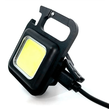Мини светодиодный фонарик USB Перезаряжаемый Светодиодный светильник 4 режима Брелок Рабочий Светильник Маленький Карманный Светильник Штопор