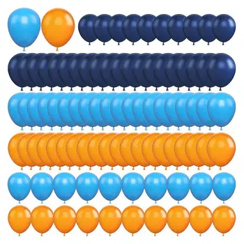 Набор оранжевых воздушных шаров и Гирлянд для вечеринок, комплект латексной синей арки, украшение для детского душа своими руками
