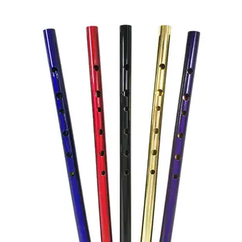 Новая Металлическая флейта с 6 отверстиями D-образная флейта Ирландский свисток Музыкальный инструмент Пенни-свисток Свисток-флейта из алюминиевого сплава с аксессуарами