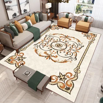Новые роскошные ковры с 3D-печатью в европейском стиле, большие ковры для гостиной, спальни, коврики для дома, прихожей, Противоскользящие коврики для пола