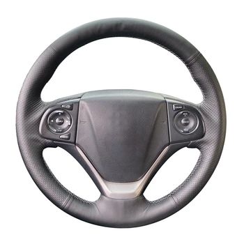 Оригинальная оплетка рулевого колеса из черной искусственной кожи для Honda CR V CRV 2012- 2016