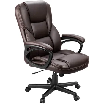 Офисное кресло для руководителей T-OCBC9M1P8 из искусственной кожи с высокой спинкой и поясничной поддержкой, 300 фунтов