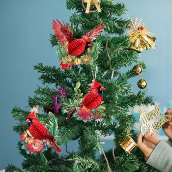 Праздничный орнамент в виде птиц, яркие рождественские украшения в виде пчелиных сот, креативный 3D-эффект, подвеска в виде рождественской елки, декор для вечеринки, от продавца