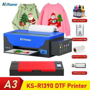 Принтер A3 DTF Для Epson R1390 Печатная Машина для футболок A3 Принтер для Прямого переноса пленки A3 DTF Печь Для Текстиля impresora DTF