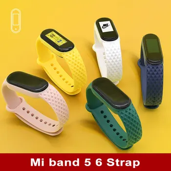 Ремень для Xiaomi Mi Band 5 6, силиконовый браслет с NFC, спортивный ремешок Correa для Miband 5, сменный браслет Miband6,