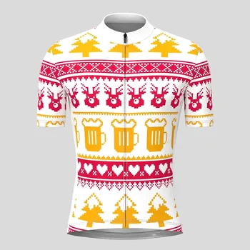 Рождественский свитер, Велосипедная майка с пивным оленем, велосипедная рубашка с коротким рукавом, Велосипедная одежда, одежда для горных дорог, одежда для MTB