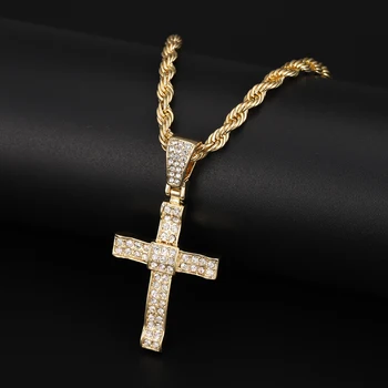 Роскошное классическое ожерелье с подвеской в виде креста CZ, Женская цепочка на ключицу для свадебной вечеринки, романтические ювелирные подарки на День Святого Валентина