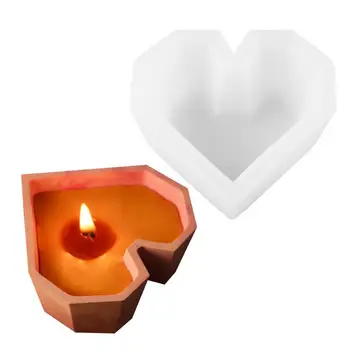 Силиконовая форма для свечей в форме сердца, высококачественная и простая в изготовлении форма для изготовления свечей в форме любви для украшения комнаты и дома