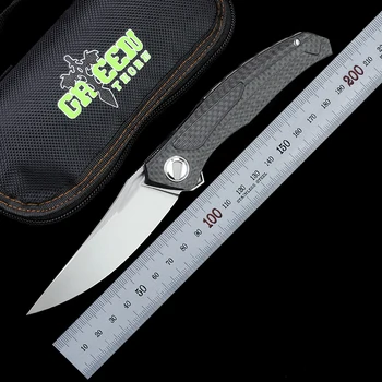 Стальной складной нож Green Thorn Quantum K110 для самообороны с рукояткой из углеродного волокна EDC Портативный инструмент для улицы