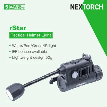 Тактический фонарь /Налобный фонарь /Фонарик Nextorch rStar с несколькими источниками света, белый / красный / зеленый /ИК-светодиод, с Маяком IFF