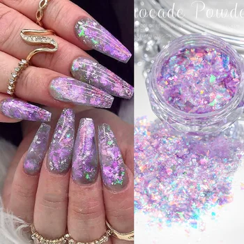 Ультратонкая Поляризованная Пудра для ногтей Aurora Cloud Brocade Glitter Powder #2024# Symphony Magic Opal Manicure Powder на День Святого Валентина