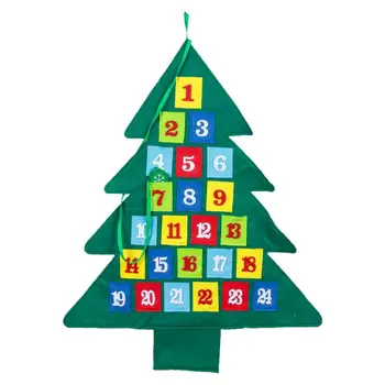 Фетровые Адвент-календари для детей, обратный отсчет до Рождества, 24 дня, фетровый Адвент-календарь, фетровый Адвент-календарь с 24 карманами, сделай САМ