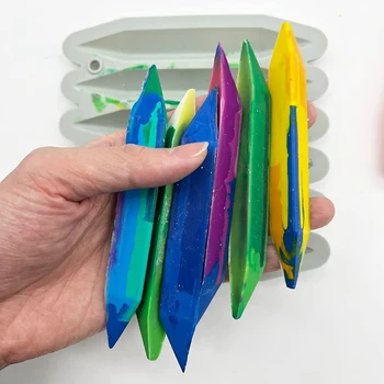 Форма для переработки карандашей, 2 упаковки, силиконовая форма для 3D карандашей, духовка, чистый силикон, прочная и многоразовая форма для карандашей