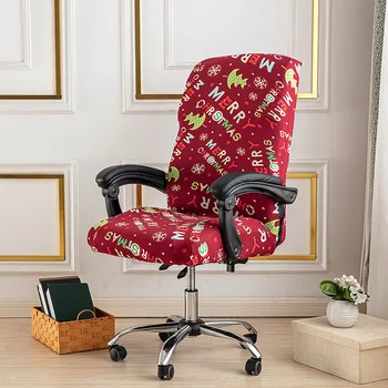 Эластичные чехлы для компьютерных офисных стульев с цветочным принтом, предотвращающие загрязнение, Вращающийся эластичный чехол для игрового стола, чехол для кресла