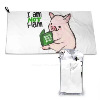 Я не хам! Быстросохнущее Пляжное Полотенце Из Микрофибры Банные Полотенца Vegan Art Ham Vegan Life Fat Vegan Chubby Vegan Piggy Поросенок Розовый